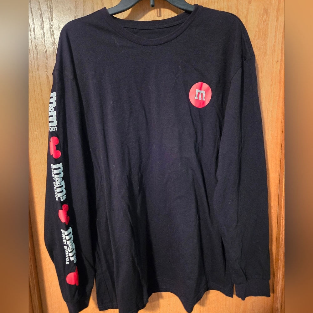 Black M&M's Disney Springs Long Sleeve Shirt